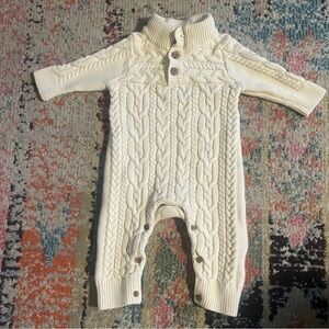 Baby gap cable knitt sweater onesie size 3-6 M
